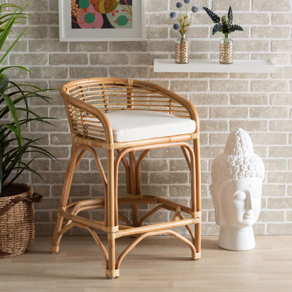Baxton Studio Maverick Counter Stool in Natural Brown, , large