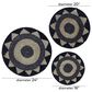 Maple and Jade 24" x 24" Bohemian Abstract Wall Decor in Black (Set of 3), , large
