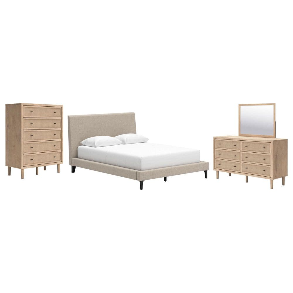 Ashley 4-Piece Upholstered Queen Bedroom Set in Two Tone, , large