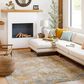 Surya Reina Cream, Light Gray, Light Brown, Tan, Denim and Mustard 10" x 13"11" Area Rug, , large
