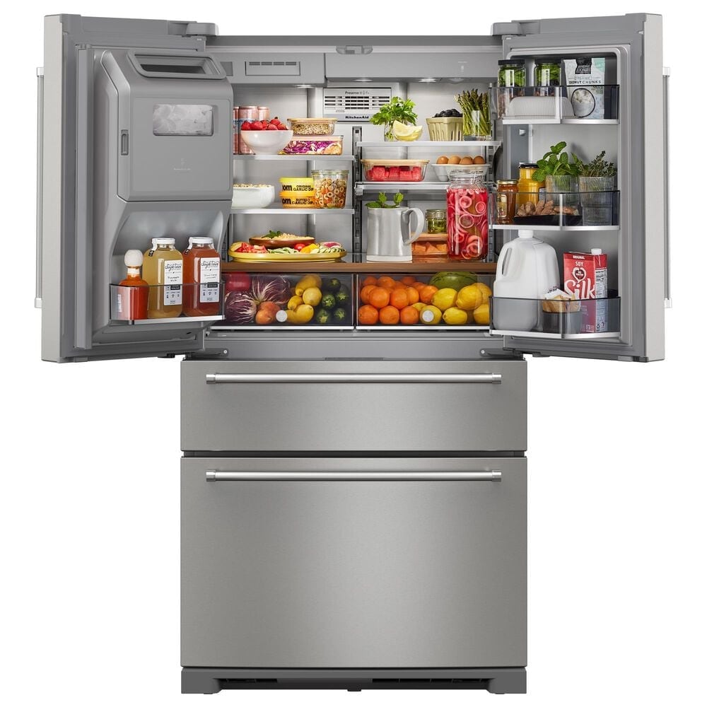 KitchenAid 26.2 Cu. Ft. French Door Refrigerator with Platinum Interior in PrintShield Stainless Steel, , large