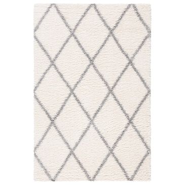 Safavieh Parma Shag PMA515A 3" x 5" Cream and Grey Area Rug, , large