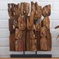 Maple and Jade Abstract Sculpture in Natural Brown, , large