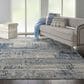 Nourison Rustic Textures Ivory, Deep Blue and Grey 9"3" x 12"9" Area Rug, , large