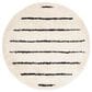 Safavieh Venus Shag VNS604A 6"7" Round Ivory and Black Area Rug, , large