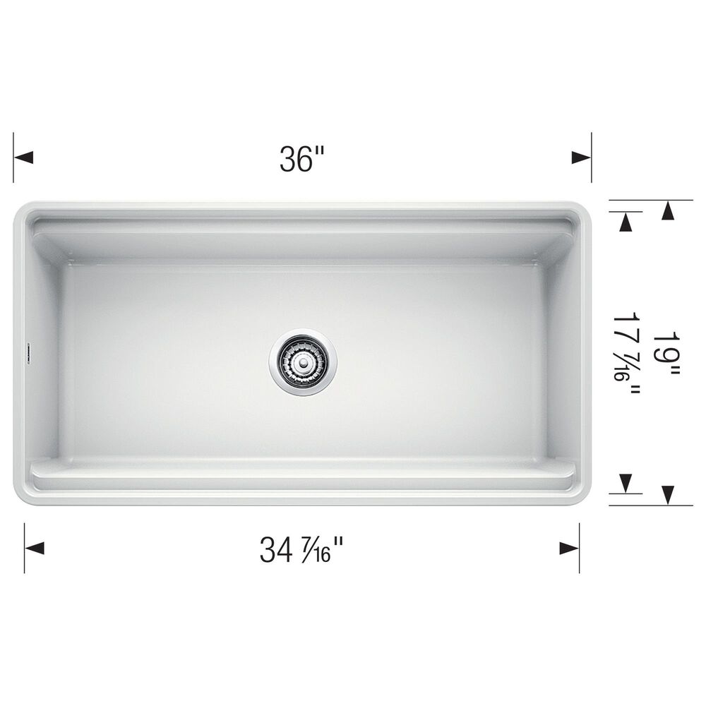 Blanco Profina 36&quot; Apron Single Bowl Farmhouse Sink in White, , large
