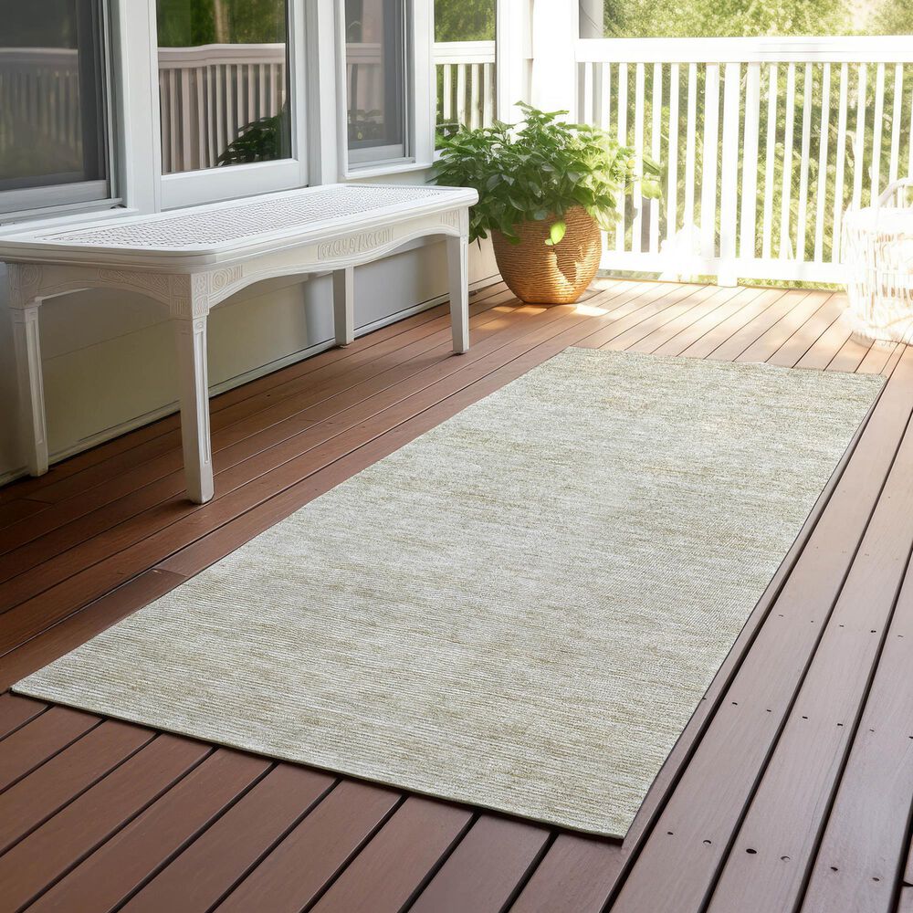 Dalyn Rug Company Soft Essentials Solid Beige 2'3" x 7'6" Indoor/Outdoor Runner, , large