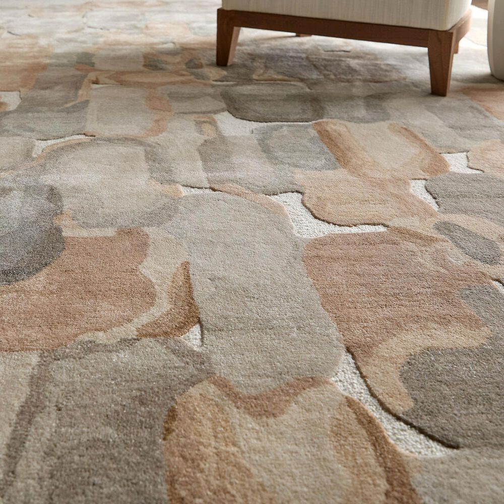 Feizy Kendall Gray and Brown 5' x 8' Area Rug, , large