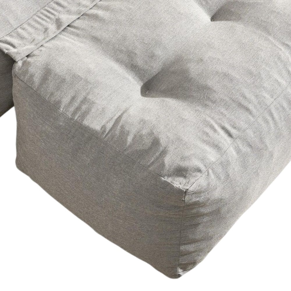 HOMLUX 2-in-1 Bean Bag Chair with Ottoman in Dark Gray, , large