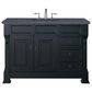 James Martin Vanities Brookfield 48" Single Bathroom Vanity in Antique Black with 3 cm Charcoal Soapstone Quartz Top and Rectangle Sink, , large