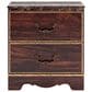 Ashley Glosmount 2-Drawer Nightstand in Glossy Reddish Brown and Gold, , large