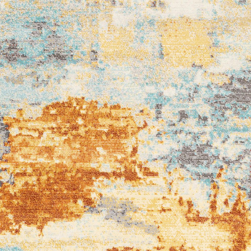 Surya Bodrum 8&#39;10&quot; x 12&#39; Orange, Gray and Aqua Area Rug, , large