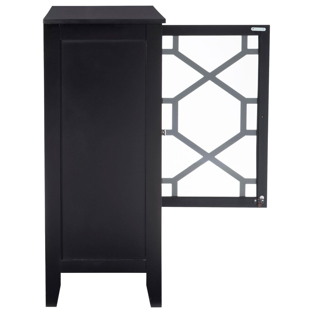 Linon Home Decor Fetti Large Cabinet in Black, , large