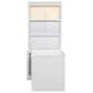 Hearth and Haven Writing Desk with Open Bookshelf and LED Lighting in White, , large