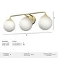 Hunter Hepburn 3-Light Vanity in Painted Modern Brass, , large