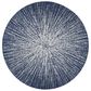 Safavieh Evoke EVK228N 4" Round Navy and Ivory Area Rug, , large
