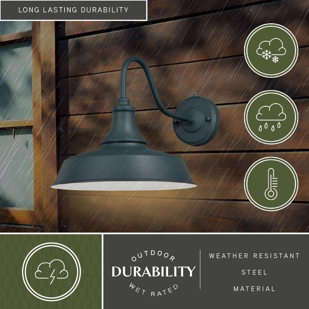 Vaxcel Dorado 12" 1-Light Outdoor Wall Sconce in Hunter Green, , large