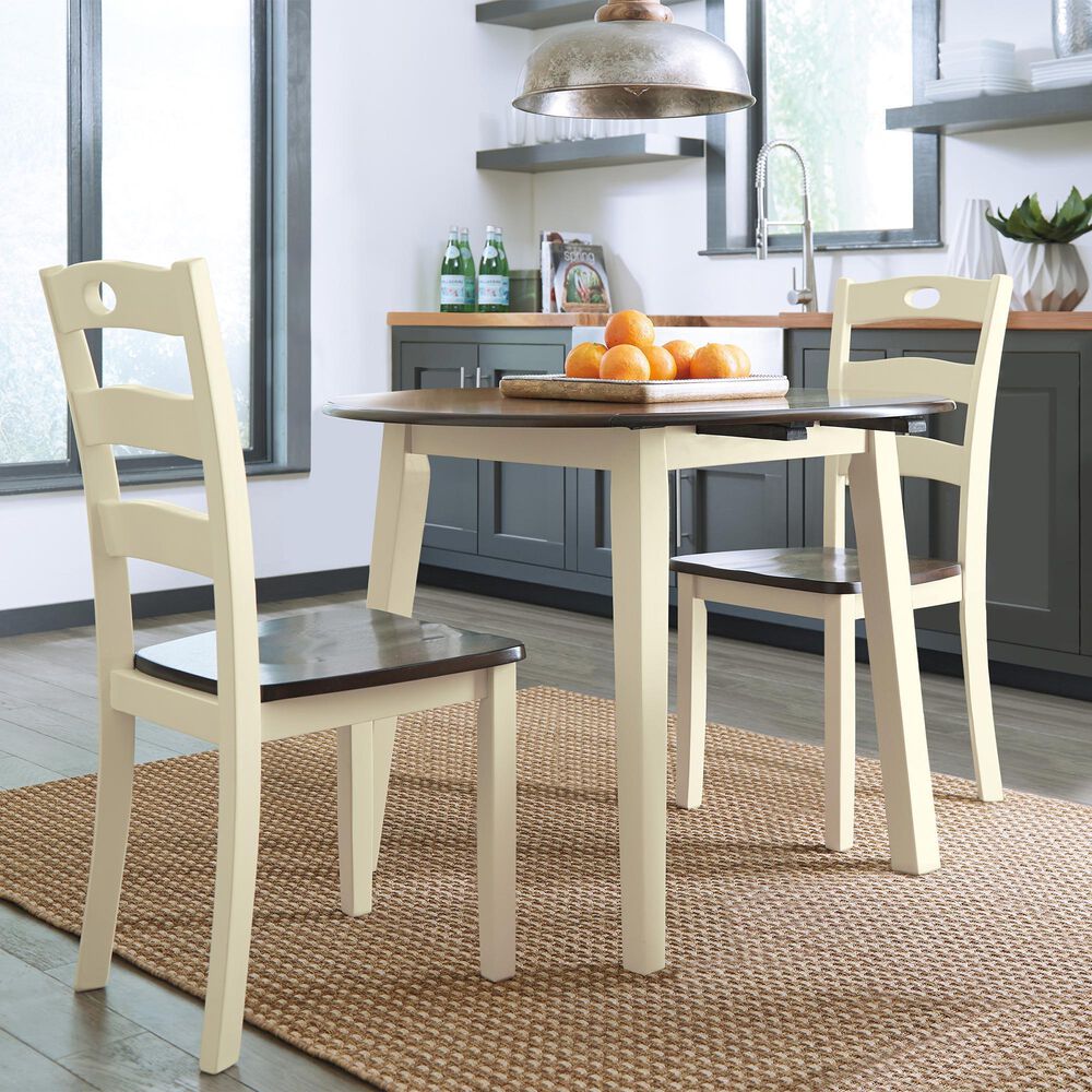 Ashley Woodanville Dining Chair in Cream and Brown &#40;Set of 2&#41;, , large