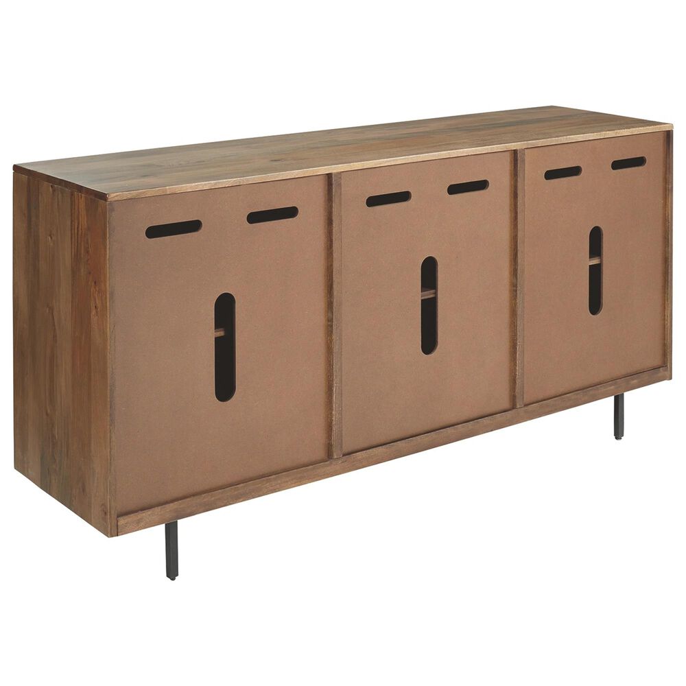 Signature Design by Ashley Kerrings Accent Cabinet in Natural, Black and Ivory, , large