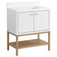 37B Isadore 30" Single Bathroom Vanity Cabinet in Bright White and White Composite Stone Top and Backsplash, , large