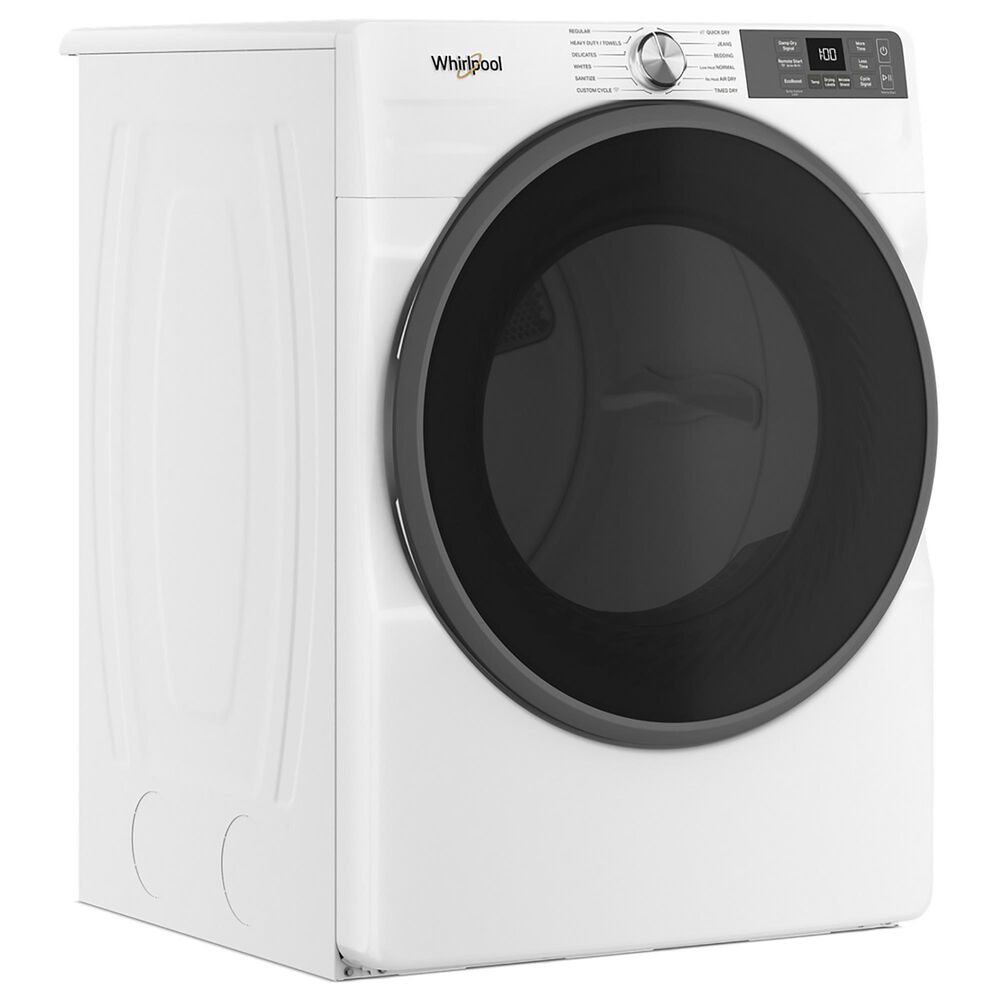 Whirlpool 7.4 cu. ft. Smart Front Load Electric Dryer with Wrinkle Shield Option in White, , large