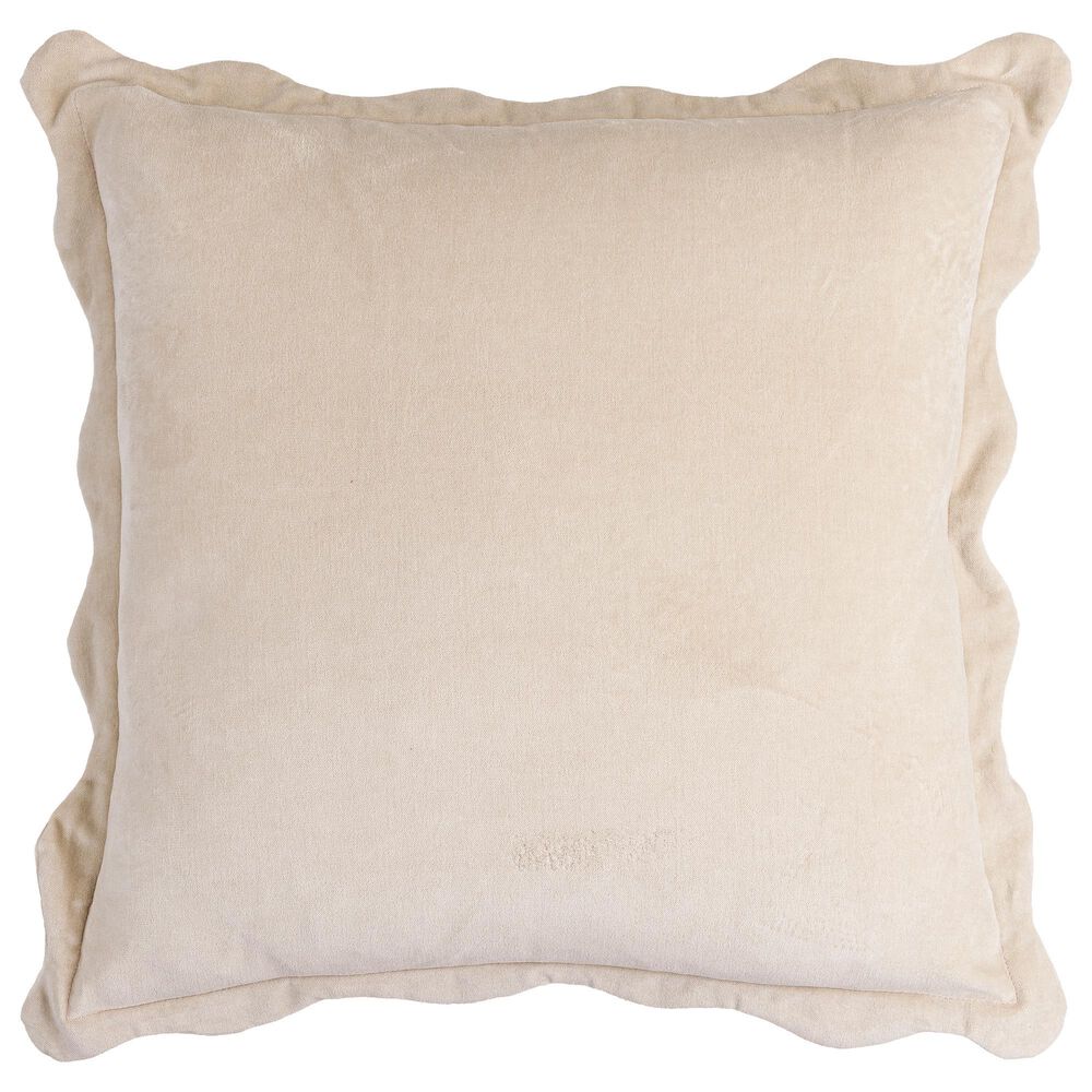 Surya Effervescent 20" Square Throw Pillow in Cream, , large