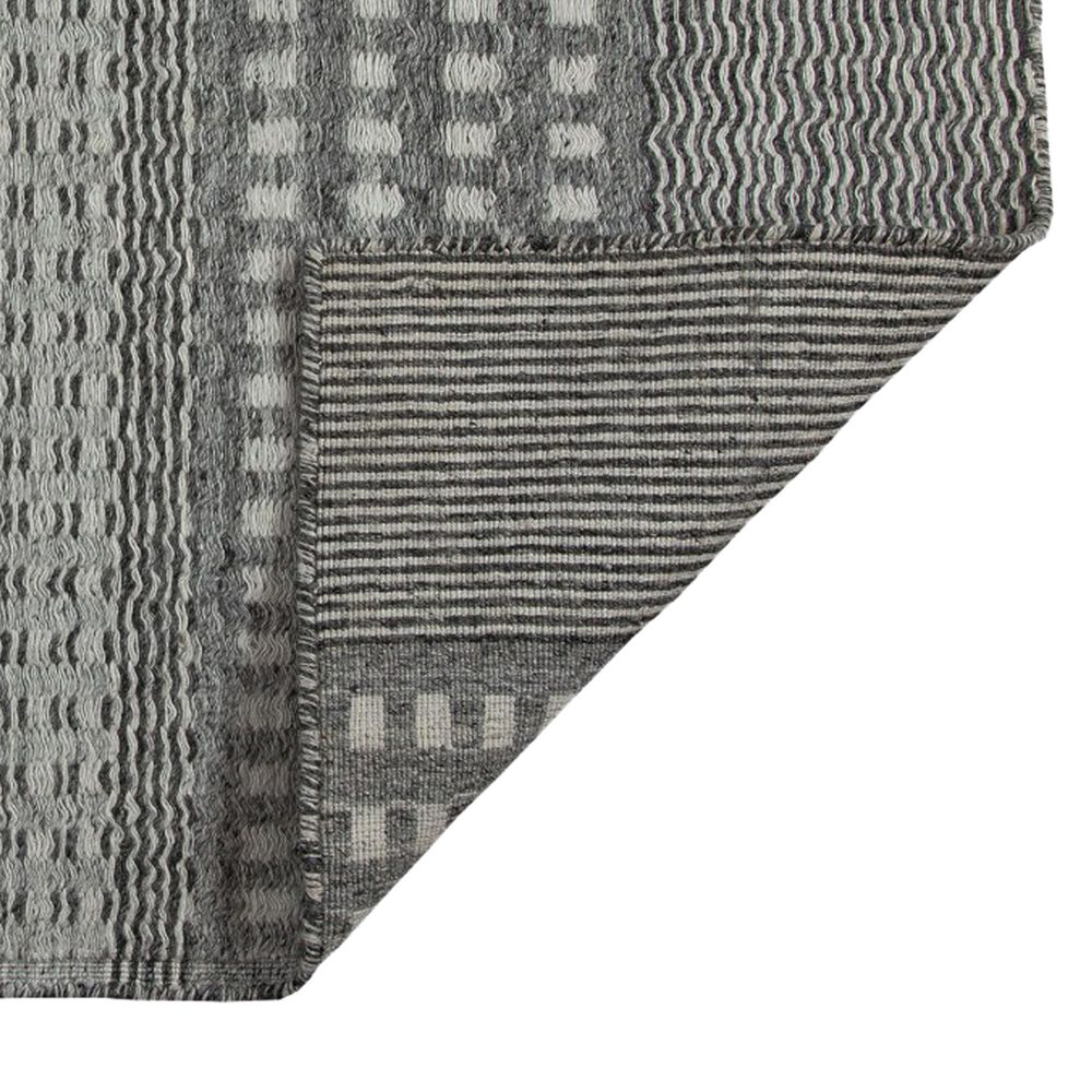 Harounian Rugs Kilim Casablanca 6&#39; x 9&#39; Silver and Grey Area Rug, , large
