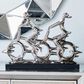 Maple and Jade Dual Rider Bicycle Sculpture in Silver and Black, , large