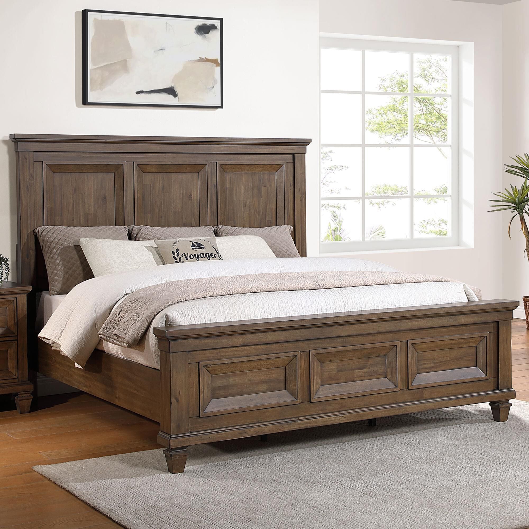 New Heritage Mariana King Panel Bed in Vintage Mocha