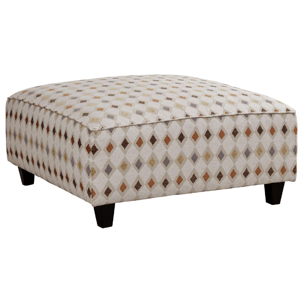 Fusion Furniture Wowza Sand Cocktail Ottoman in Mara Patina, , large
