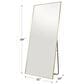 Maple and Jade Floor Mirror with Stand in Gold, , large