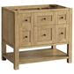 James Martin Vanities Breckenridge 36" Single Bathroom Vanity in Light Natural Oak with Single Hole 3 cm White Zeus Quartz Top and Rectangular Sink, , large