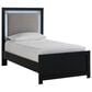 Ashley Maeling Twin Upholstered Panel Bed in Black and Gray, , large