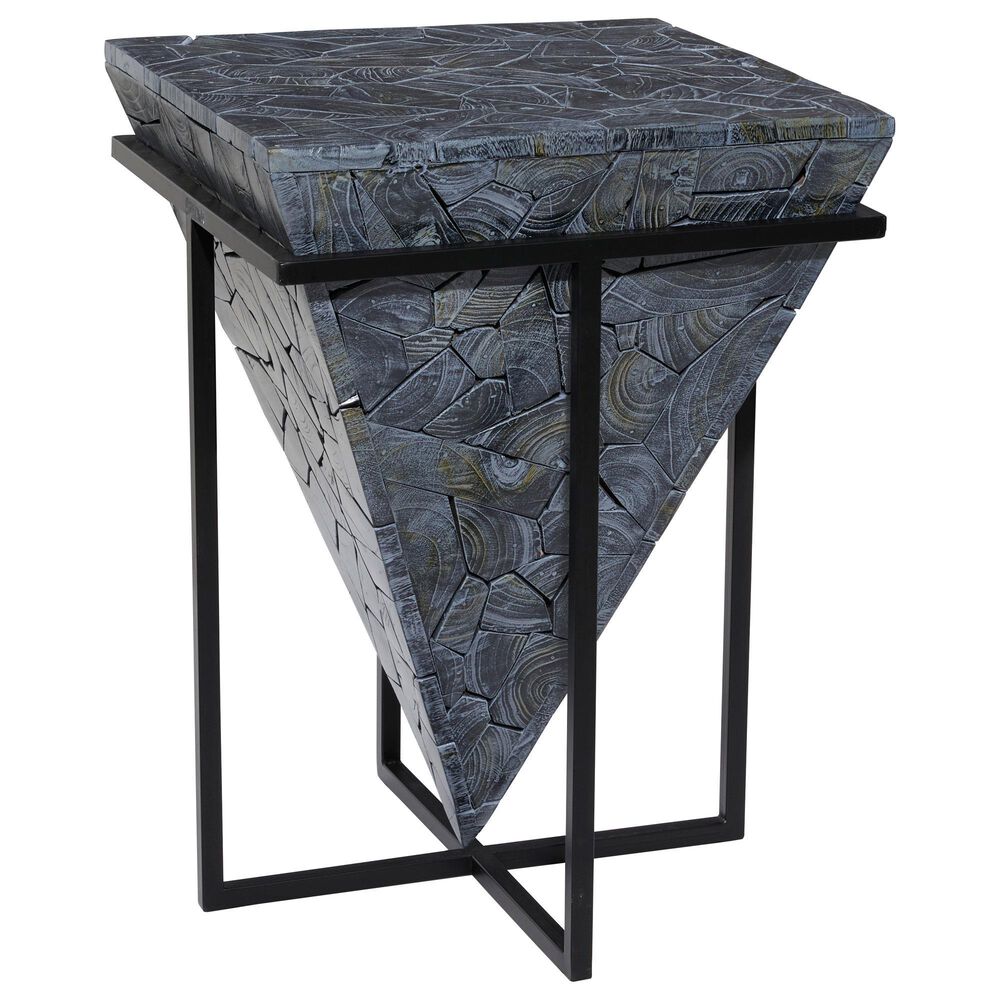 Maple and Jade Frame Accent Table in Grey and Black, , large
