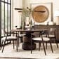 Home Trends & Design Cambridge Pedestal Dining Table in Matte Brown, , large