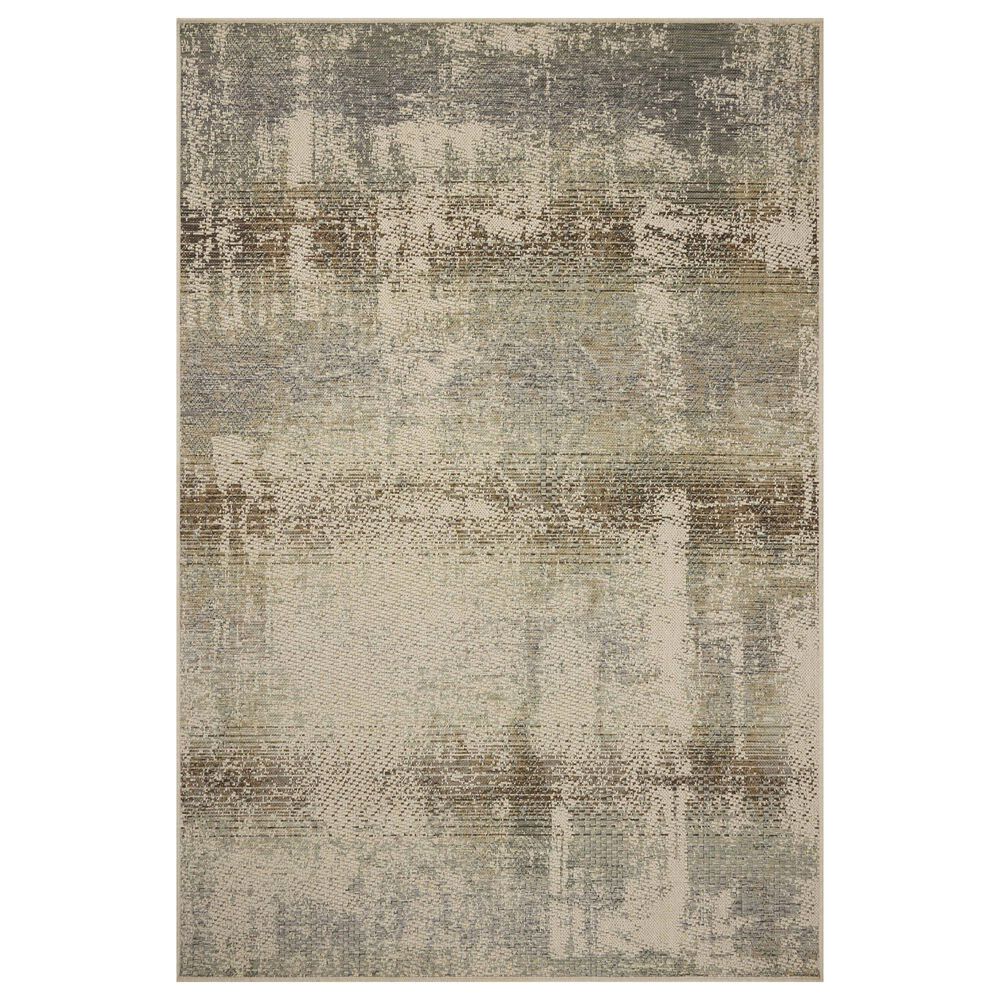 Loloi Saylor Smoke and Ivory 7"6" x 10" Indoor/Outdoor Area Rug, , large