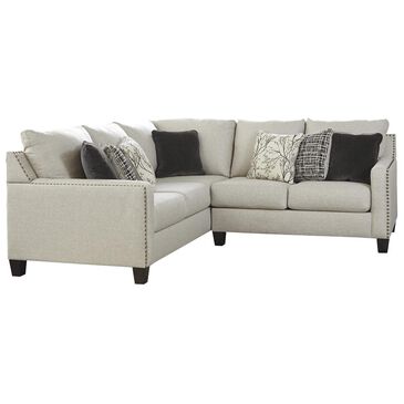 Signature Design by Ashley Hallenberg 2-Piece Left Facing L-Shaped Sectional in Gray, , large