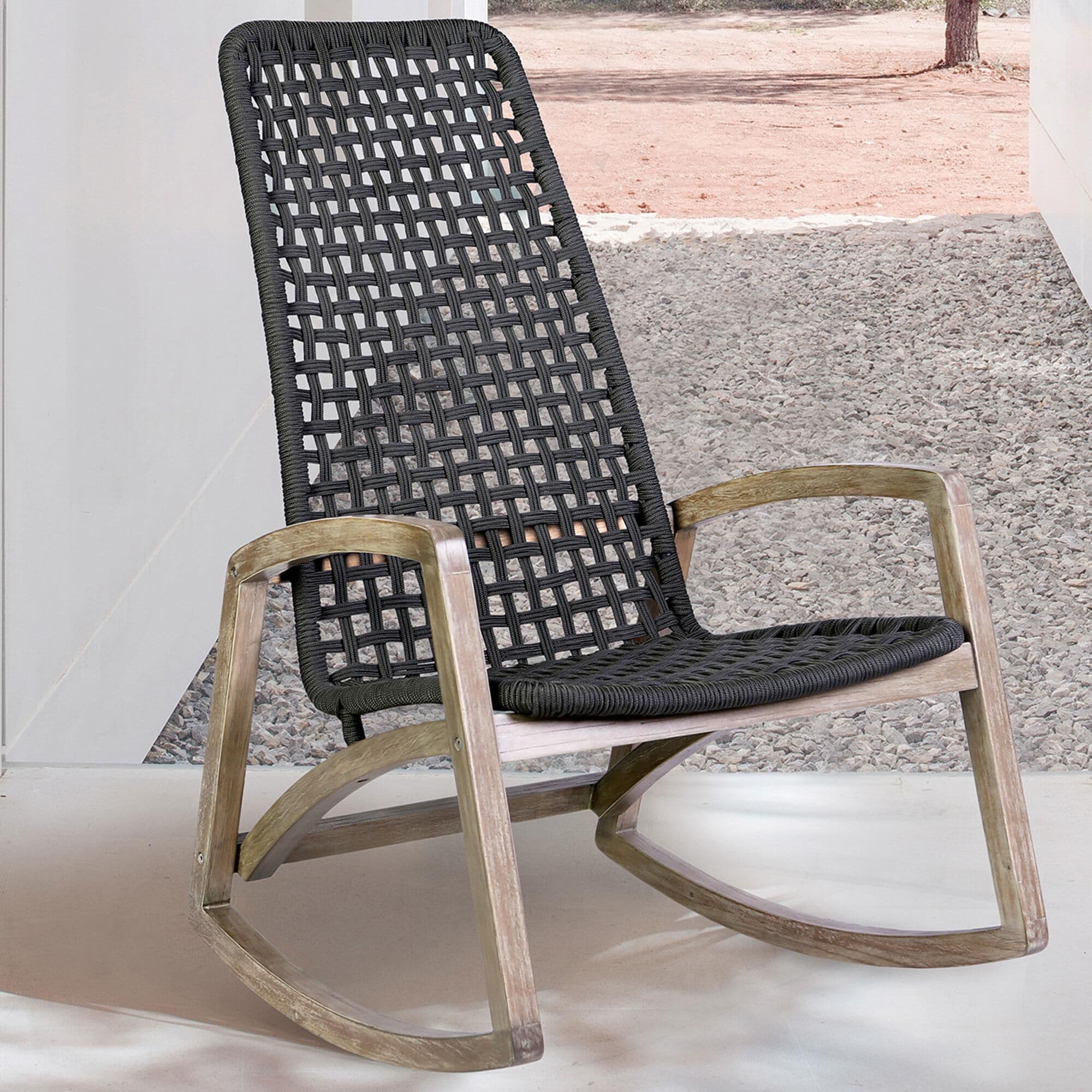 Charcoal rocking chair best sale