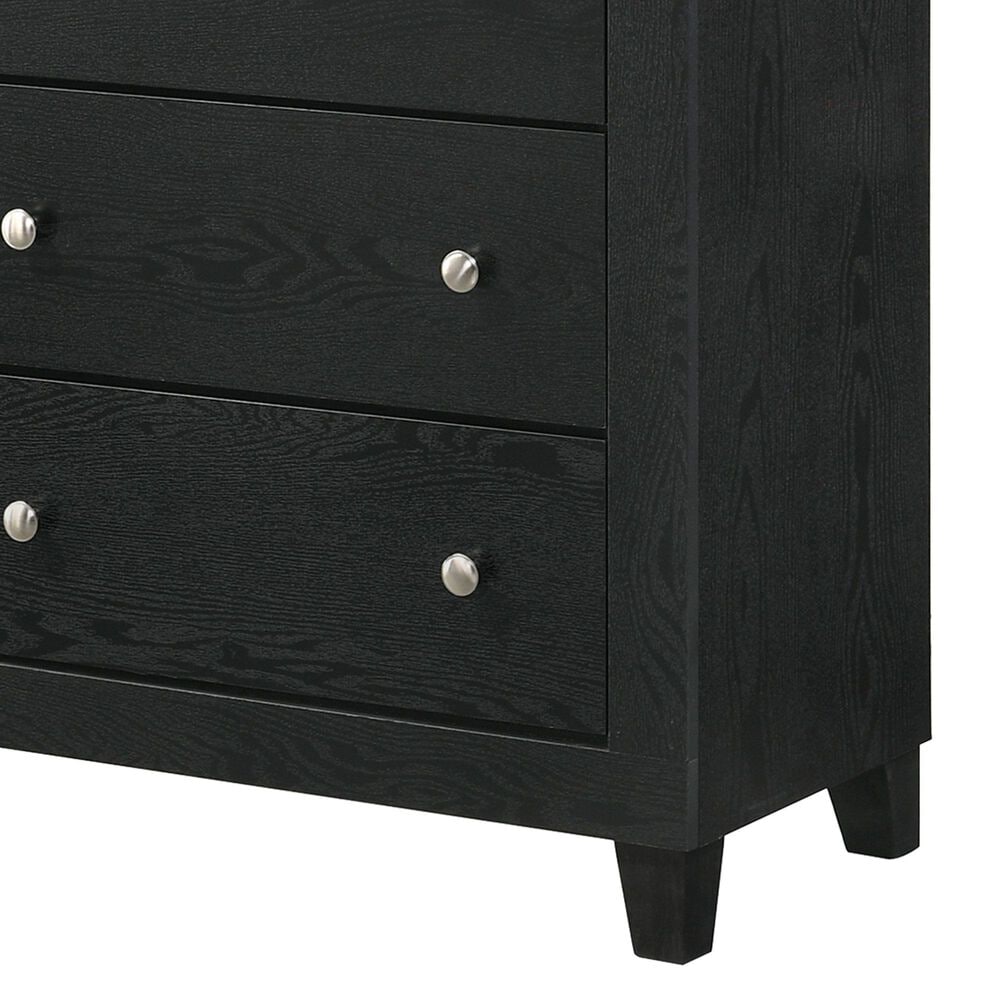 Crown Mark Cadence 6-Drawer Dresser in Black, , large