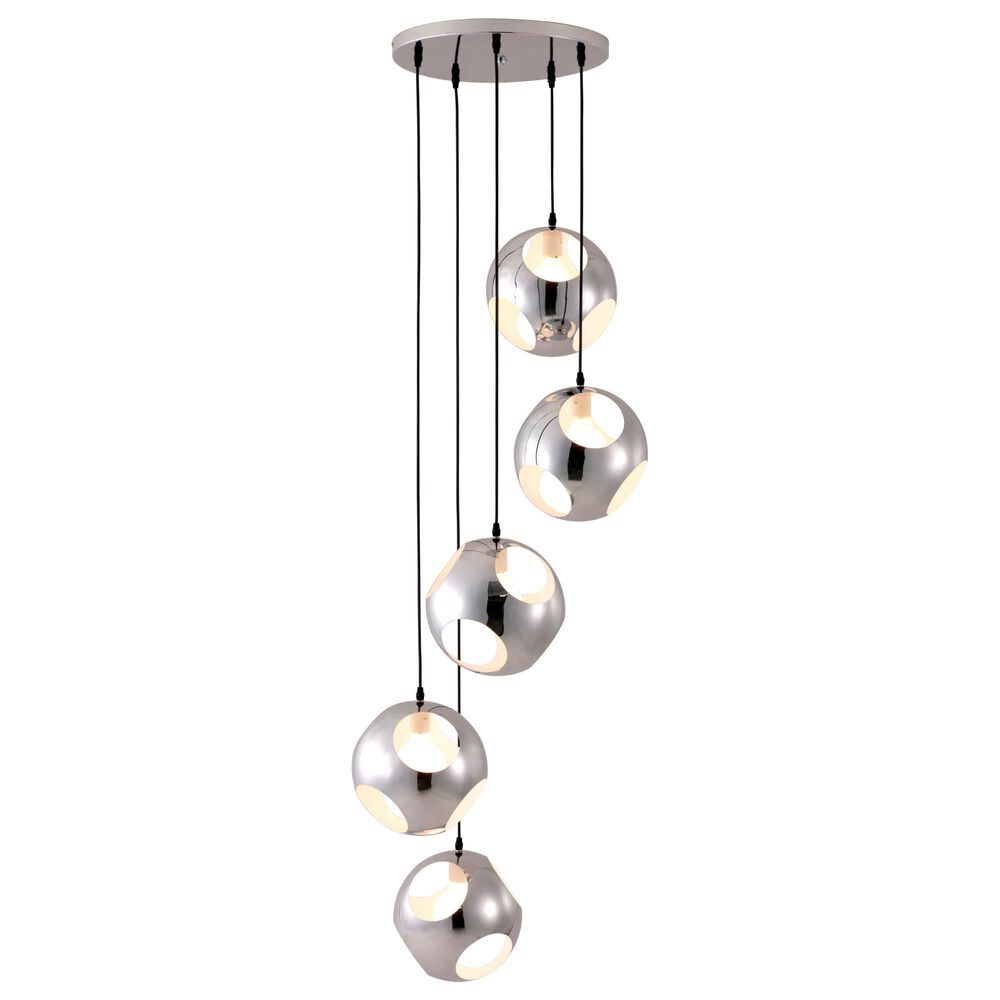 Zuo Modern Meteor Shower Ceiling Lamp in Chrome, , large