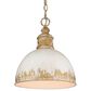 Golden Lighting Alison 1-Light Medium Pendant with Antique Ivory Shade in Vintage Gold, , large