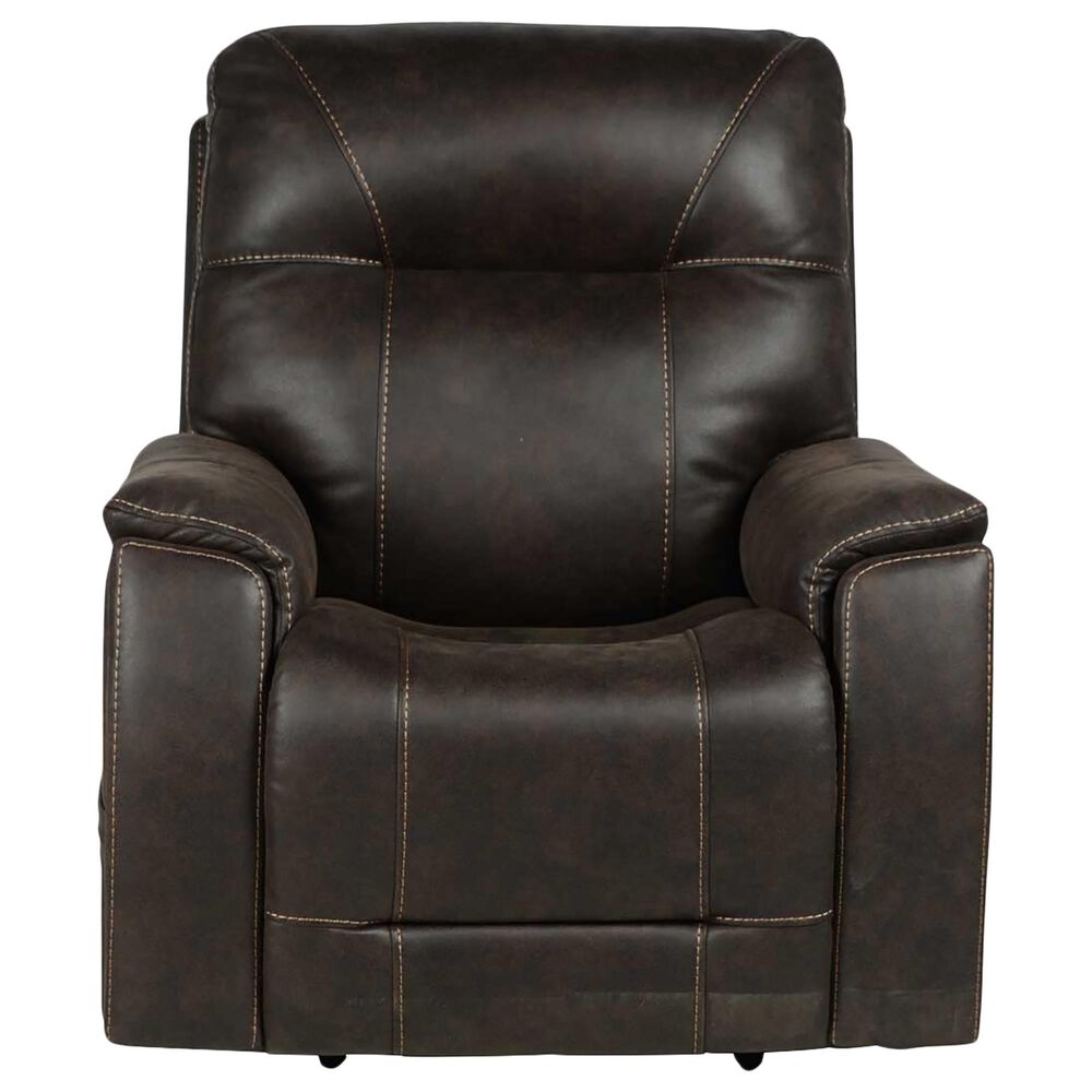 Steve Silver Lexington Triple Power Media Recliner in Saddle Brown, , large