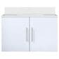 Lexora Home Geneva 30" Single Bathroom Vanity in Glossy White with 2 cm White Cultured Marble Top and Rectangular Sink, , large