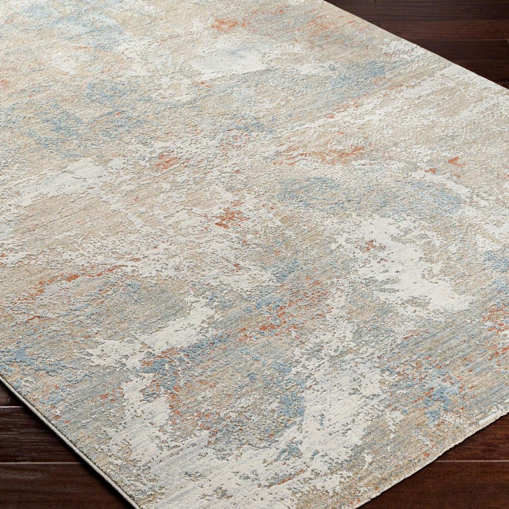 Surya Brunswick Taupe, Gray, Cream, Blue, Light Slate and Seafoam 6&#39;7&quot; x 9&#39;6&quot; Area Rug, , large