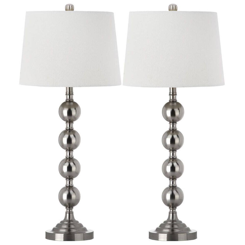 Safavieh 32.5" Gazing Ball Table Lamp in Nickel (Set of 2), , large