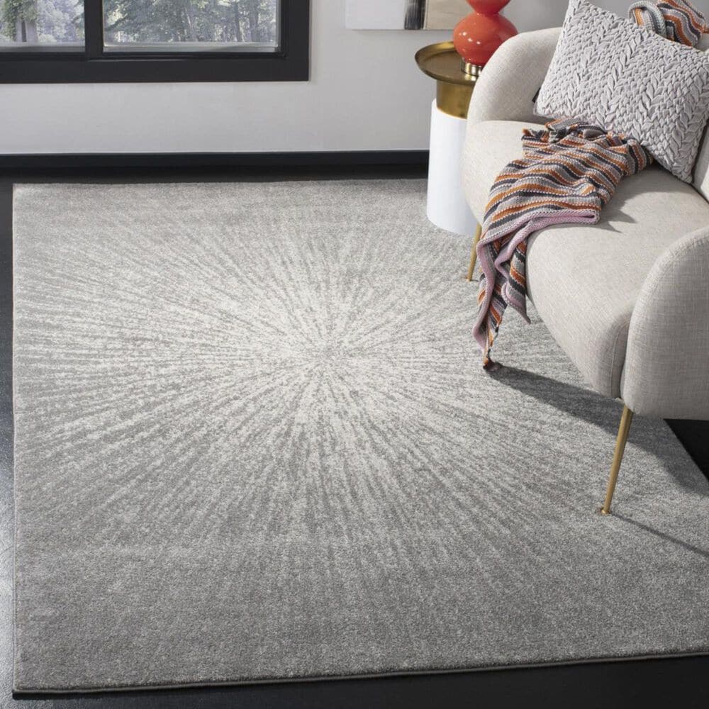 Safavieh Evoke EVK228H 3&#39; x 5&#39; Dark Grey and Ivory Area Rug, , large