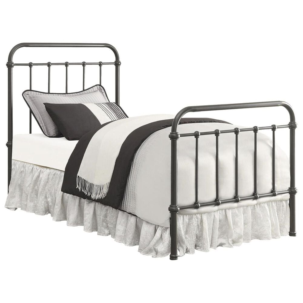 Pacific Landing Livingston Twin Metal Bed in Dark Bronze, , large