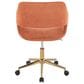 Lumisource Margarite Task Chair with Orange Fabric Cushion in Black, , large