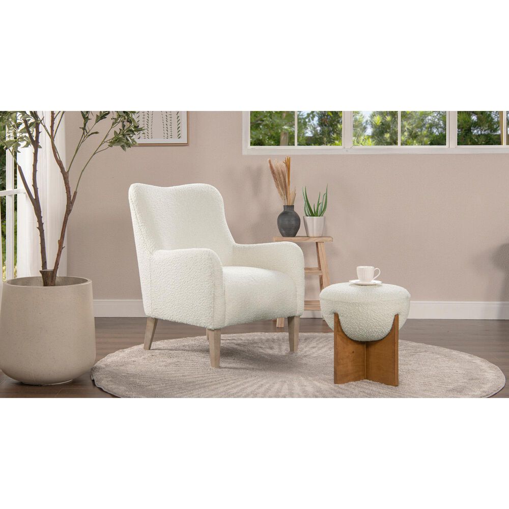 Jennifer Taylor Home Nimbus Accent Chair in Ivory White, , large