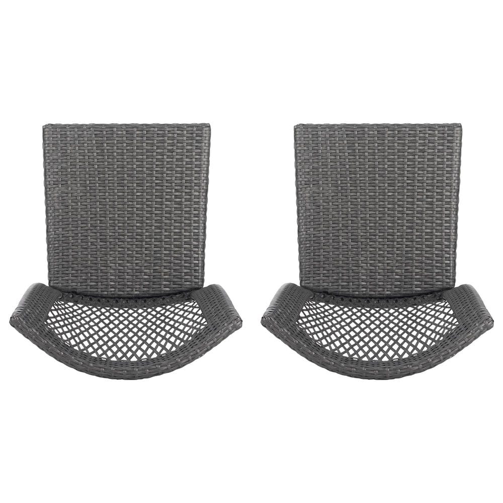 Hearth and Haven Farley Outdoor Side Chair in Gray &#40;Set of 2&#41;, , large